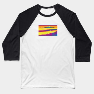 Neon Mount Fuji Baseball T-Shirt